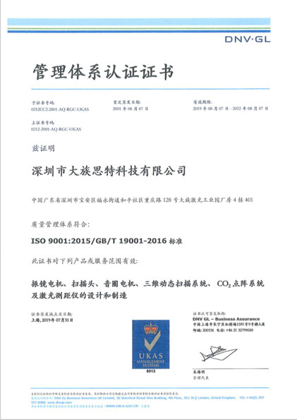 Hansscanner Management System Certificate